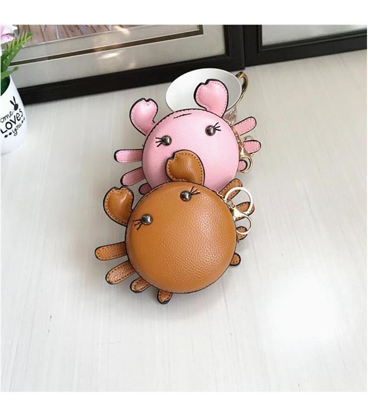 Coin Leather Faux Cartoon Crab Purse