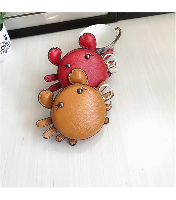 Coin Leather Faux Cartoon Crab Purse