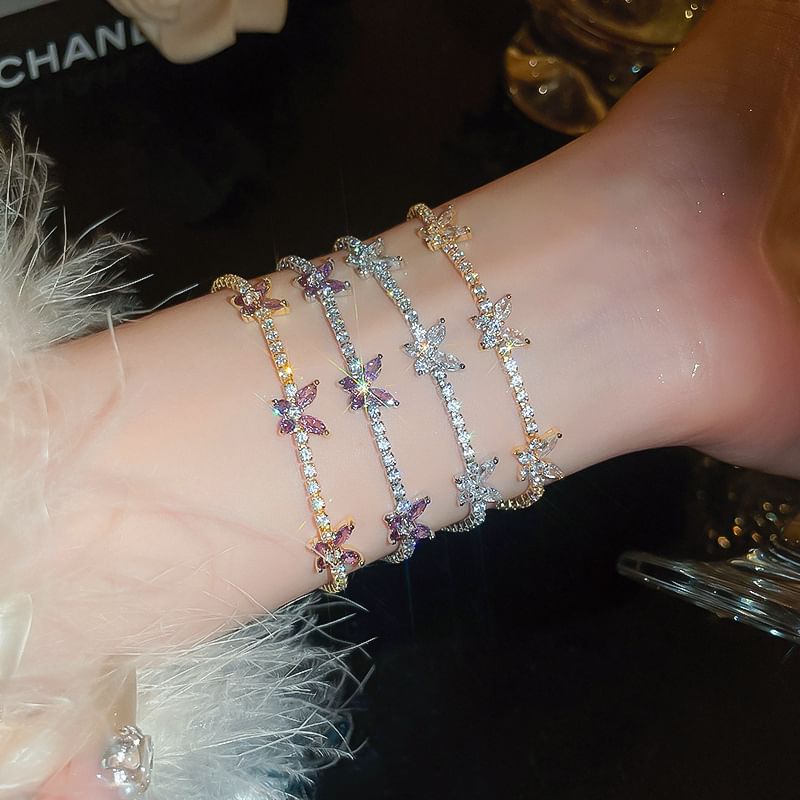 Rhinestone Bracelet Butterfly