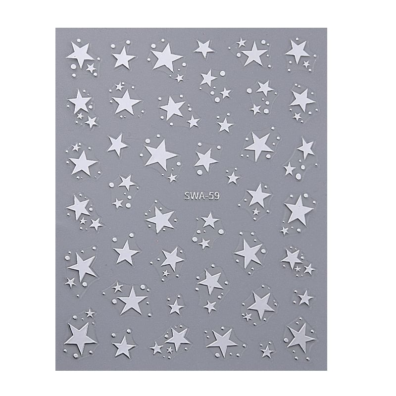 Star Metallic Nail Art Stickers