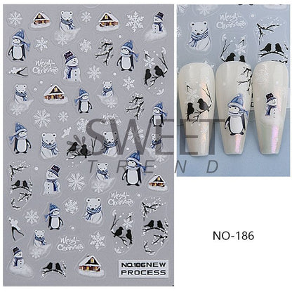 Winter Nail Art Stickers (Various Designs)