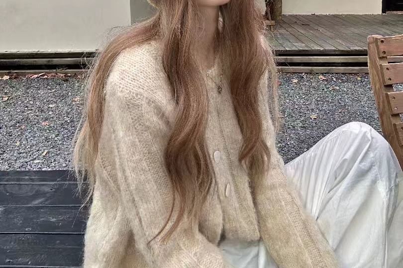 Knit Cable Plain Beanie