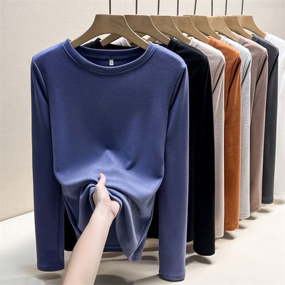 Long Sleeve Round Neck Plain T-Shirt