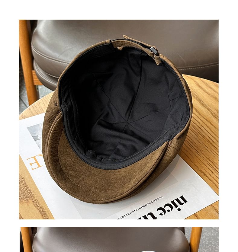 Suede Newsboy Cap