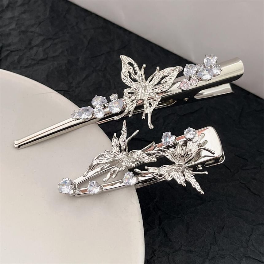 Butterfly Rhinestone Alloy Hair Clip (Various Designs)