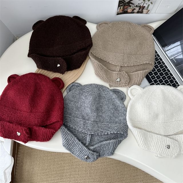 Bear Knit Balaclava Ear