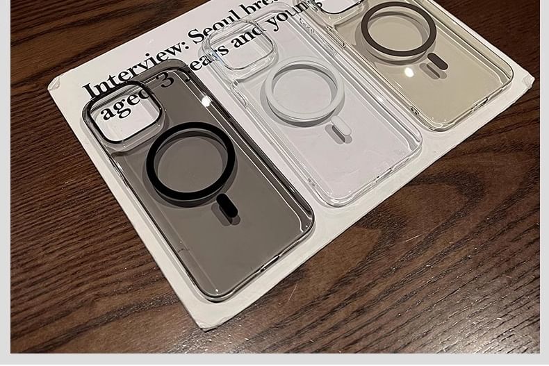 Case with MagSafe) Magnetic Phone (Compatible Transparent