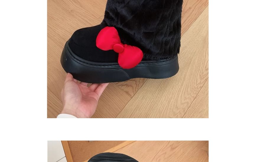 Two Tone Short Snow Boots