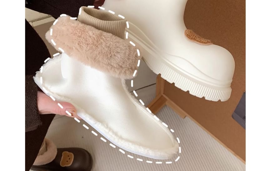 Bear Fluffy Short Snow Boots