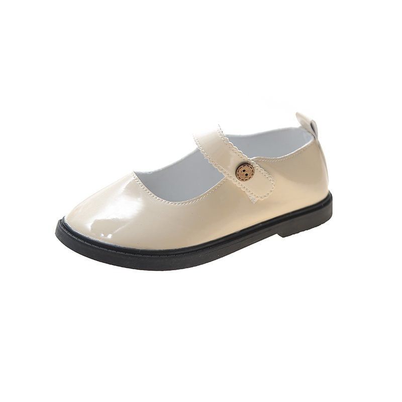 Mary Jane Plain Faux Leather Flats