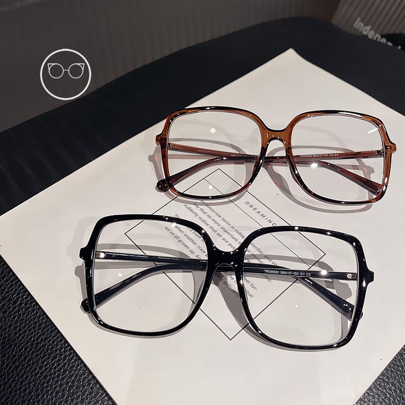 Blue Oversized Light Blocking Square Glasses