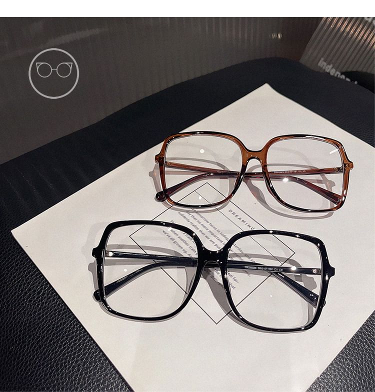 Blue Oversized Light Blocking Square Glasses