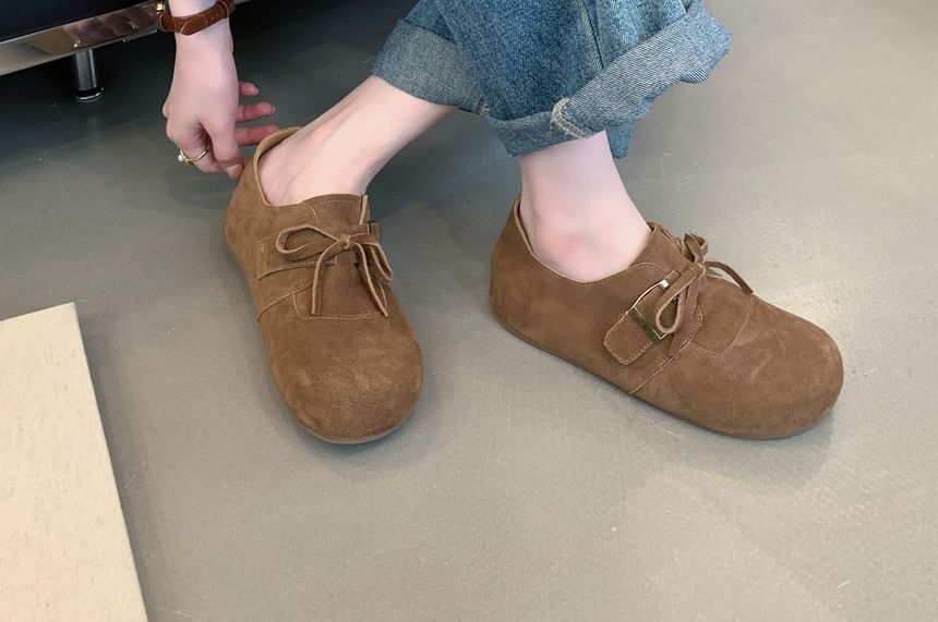 Lace-Up Velvet Shoes