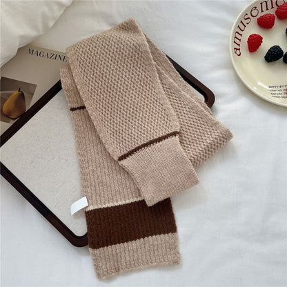 Two-Tone Knit Scarf