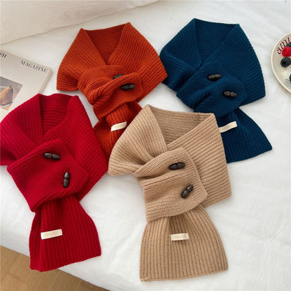 Label Applique Duffle Knit Scarf