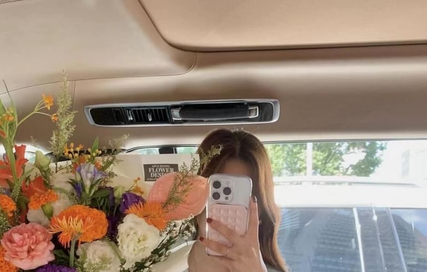 V-Neck Tweed Button-Up Jacket