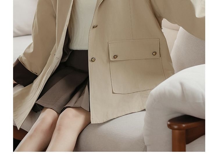 Plain Button-Up Jacket