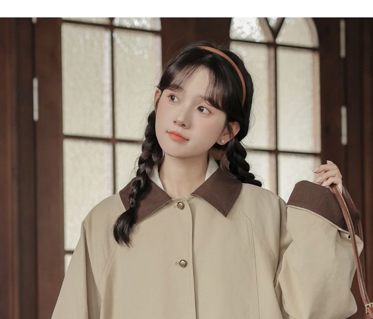 Plain Button-Up Jacket