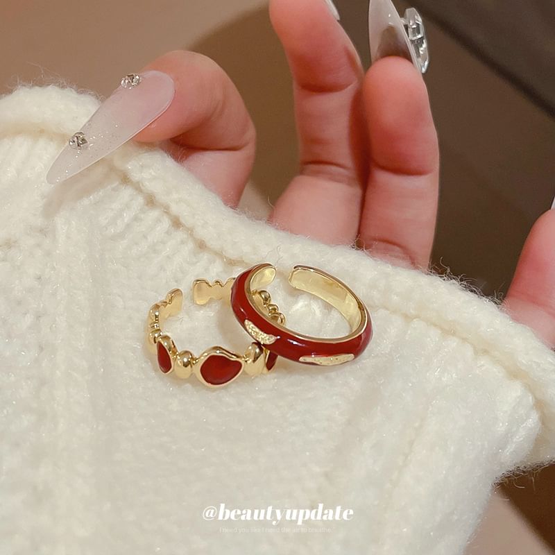 Geometry Open / Rhinestone Ring