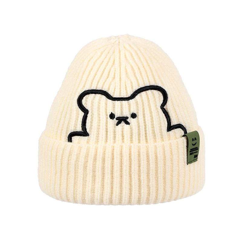 Embroidered Plain Bear Beanie /