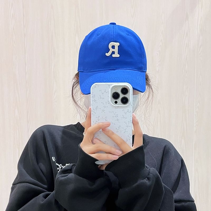 Embroidered Plain Baseball / Lettering Cap