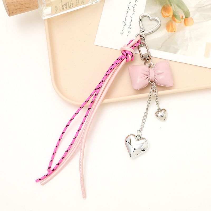 Padded Charm Bow Phone Knotted