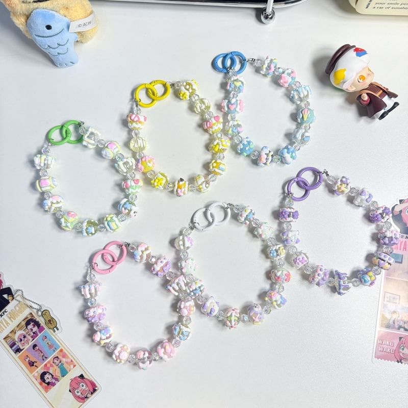 Cartoon Bead Phone Strap