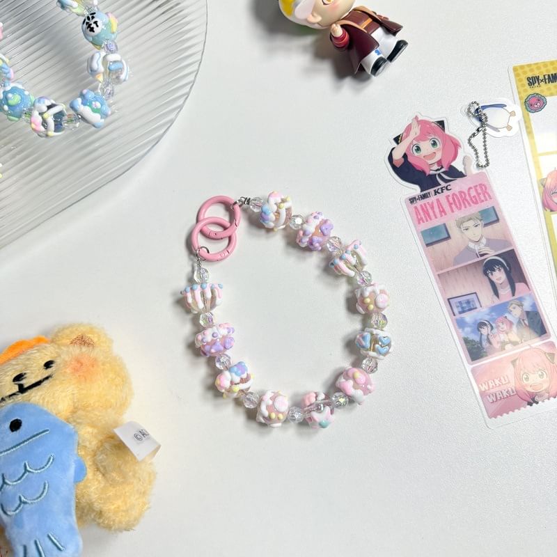 Cartoon Bead Phone Strap