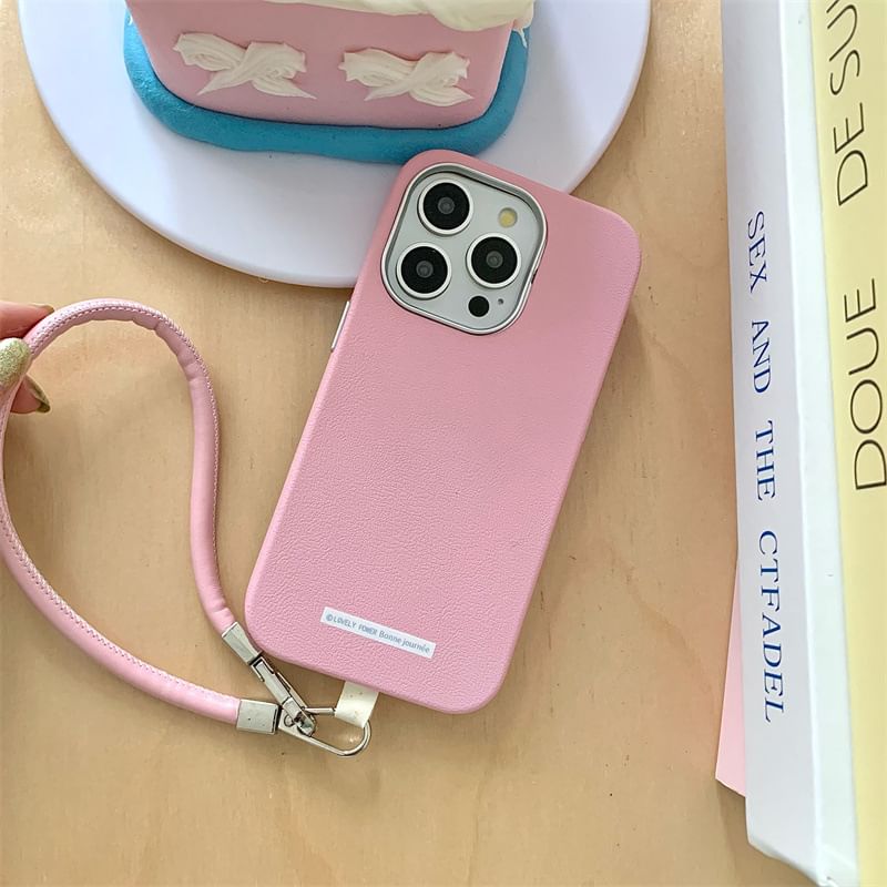 Faux Plain Case Leather Phone