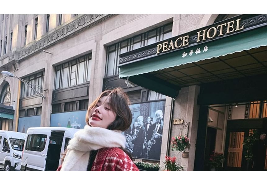 Plaid Oversized Double-Breasted Coat