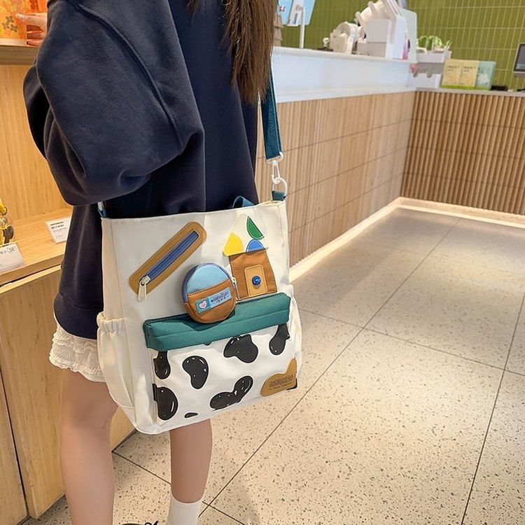 Cartoon Crossbody Tote Bag