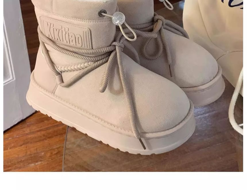 Lace-Up Platform Snow Boots