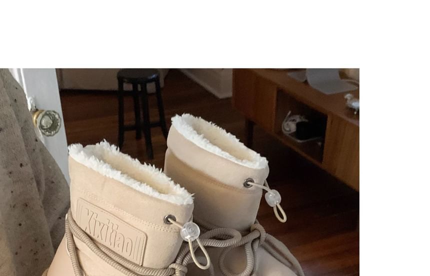 Lace-Up Platform Snow Boots