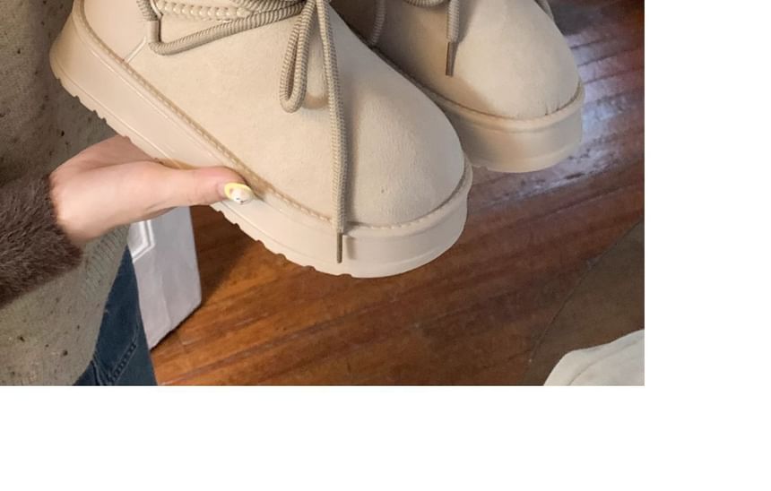 Lace-Up Platform Snow Boots