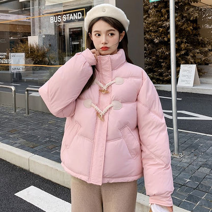 High Neck Toggle Puffer Jacket