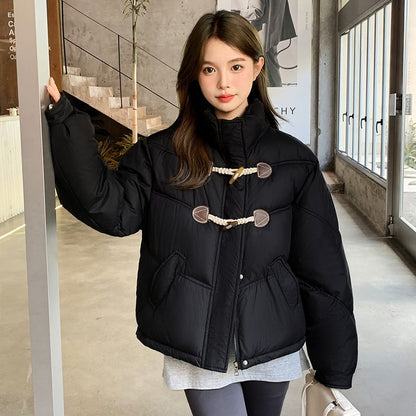 High Neck Toggle Puffer Jacket