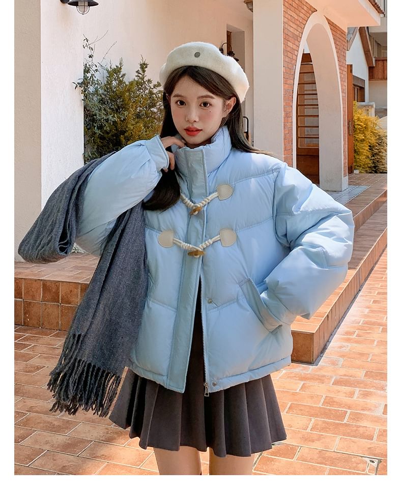 High Neck Toggle Puffer Jacket