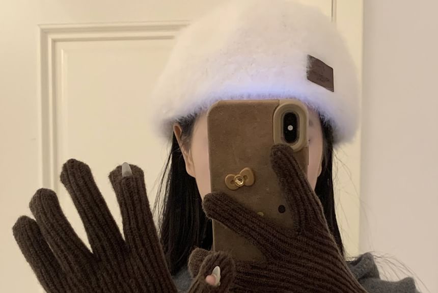 Knit Color Block Gloves