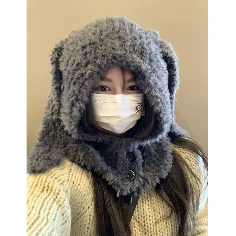 Rabbit Chenille Balaclava Ear