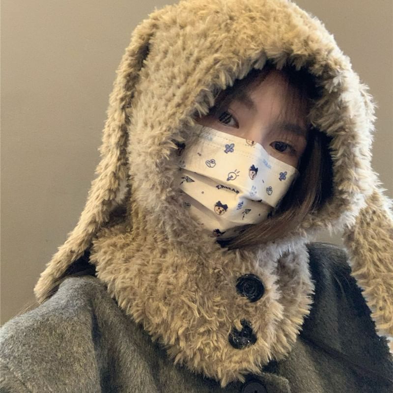 Rabbit Chenille Balaclava Ear