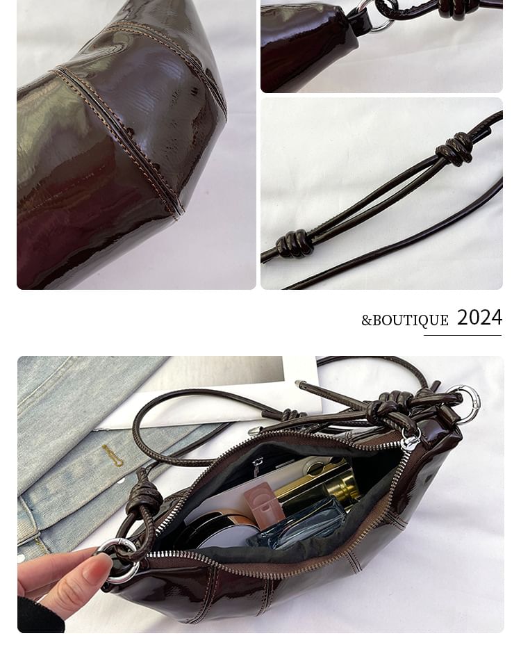 Plain Bag Leather Faux Crossbody