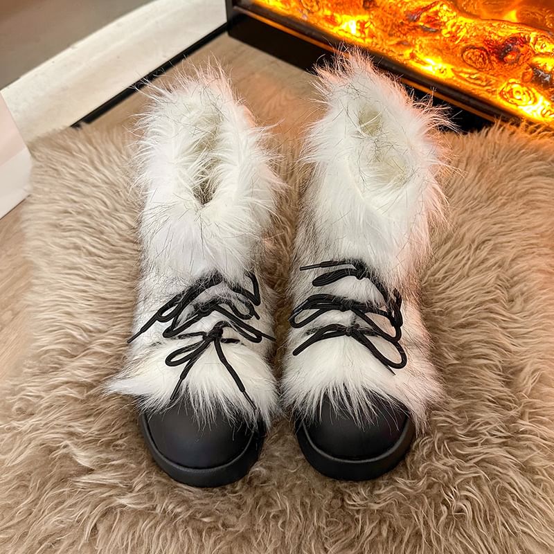Platform Fluffy Short Snow Boots