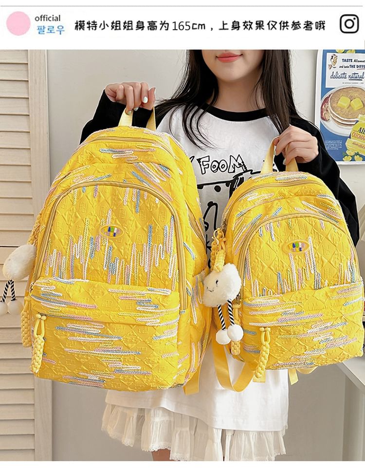 Patterned Nylon Backpack