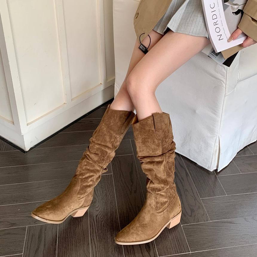 Chunky Heel Tall Boots