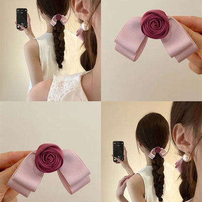 3D Flower Bow Hair Clip