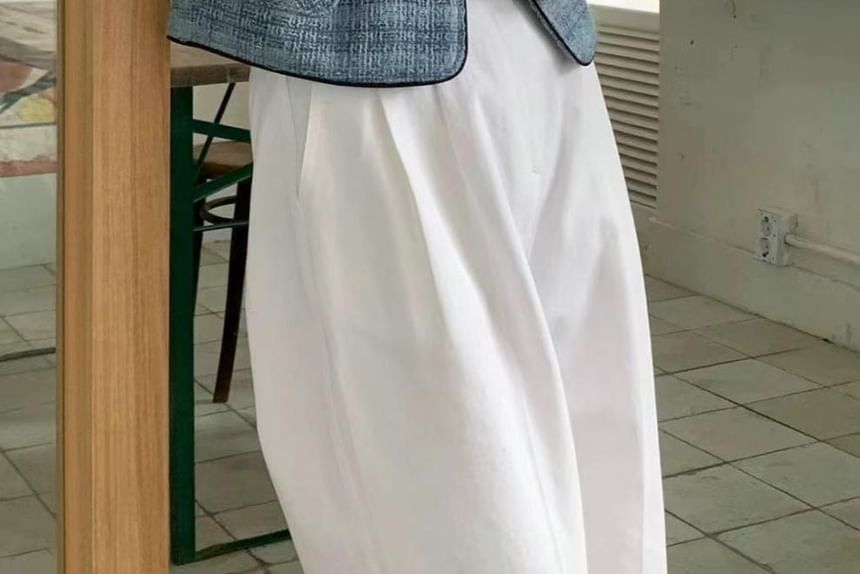 Tweed Button-Up Jacket