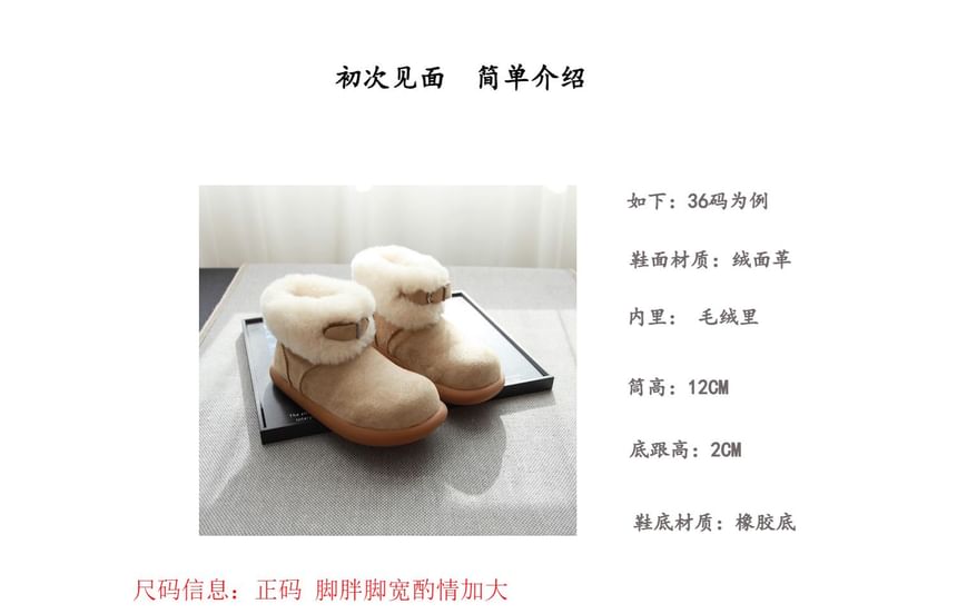 Platform Fluffy Trim Short Snow Boots