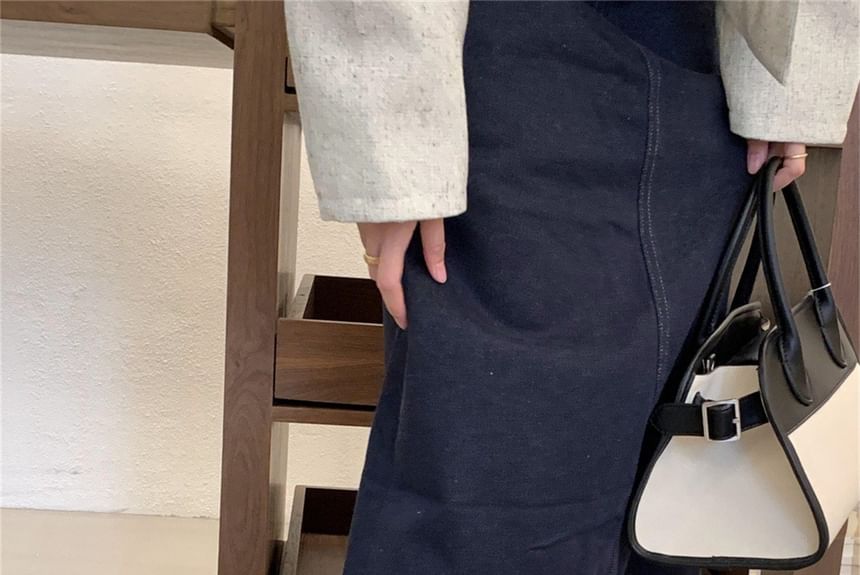 Jane Mary Faux Plain Heel Chunky Toe T-Strap Square Pumps Leather