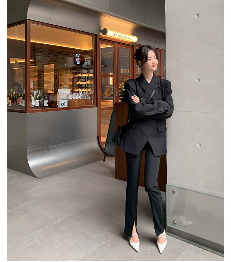 Patent Pointed Leather Slingback Sandals Toe Accent Rhinestone Stiletto