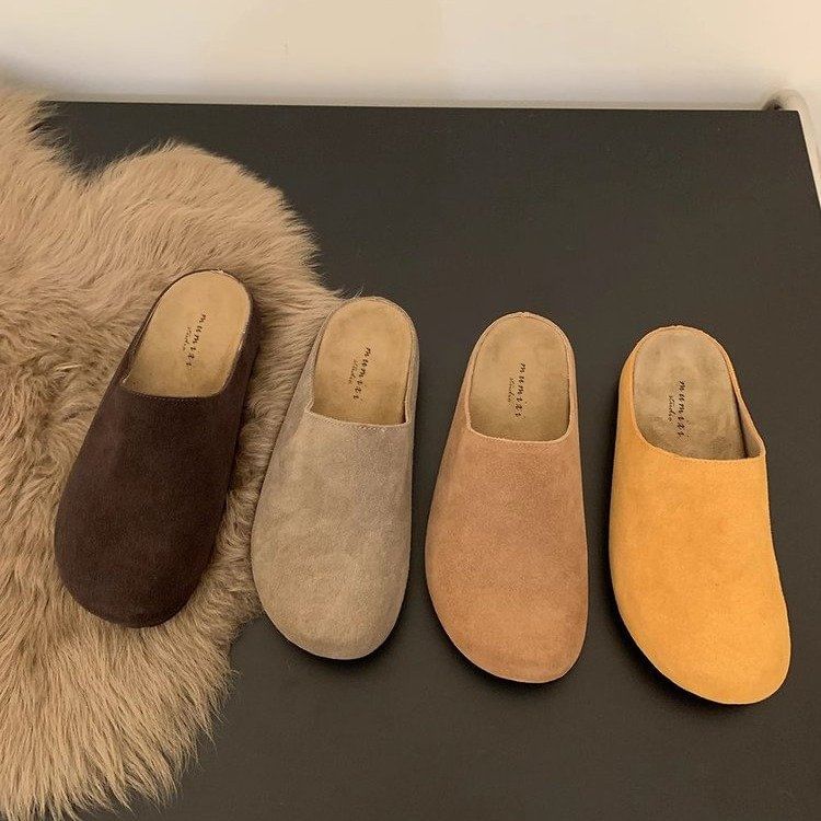 Mules Plain Faux Suede